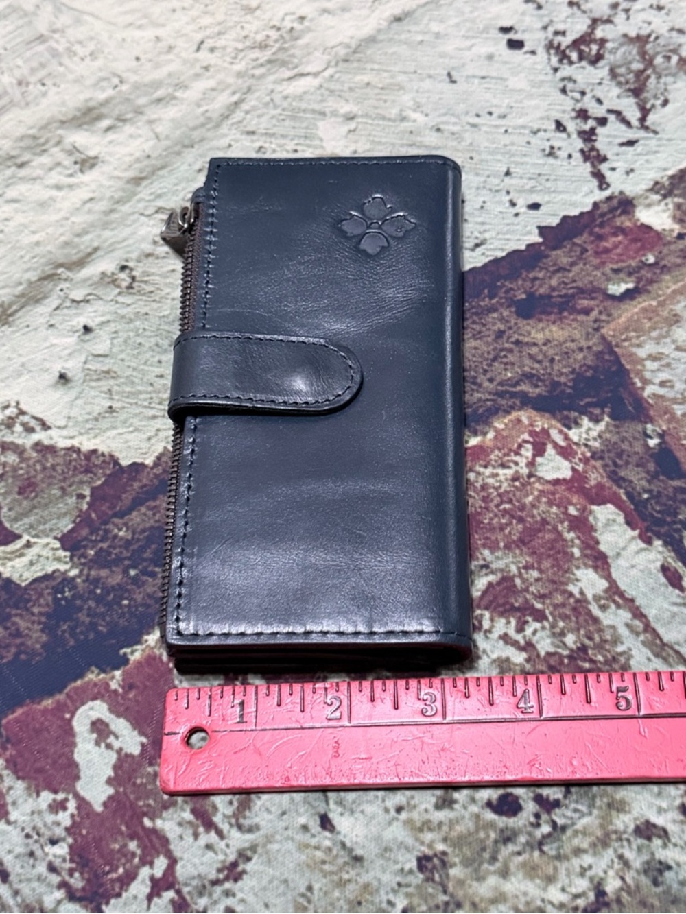 Dark Navy Leather Nazari Wallet by Patricia Nash - Picture 9 of 9